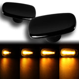 Scion Set For 2004 - 2006 Scion xB Smoke Lens Sequential LED Signal Side Marker Lights with License Plate Frame