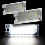 Jeep Set For 2014-2018 Cherokee Xenon White 18-SMD LED 6000K License Plate Lights with Emblem Badges