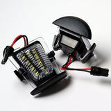 For 2007-2011 Jeep Wrangler Set of JK Xenon White 18-SMD LED 6000K License Plate Lights with Wheel Center Hub Caps