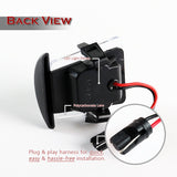 For 2007-2011 Jeep Wrangler Set of JK Xenon White 18-SMD LED 6000K License Plate Lights with Wheel Center Hub Caps