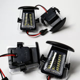 For 2007-2011 Jeep Wrangler Set of JK Xenon White 18-SMD LED 6000K License Plate Lights with Wheel Center Hub Caps