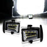 For 2007-2011 Jeep Wrangler Set of JK Xenon White 18-SMD LED 6000K License Plate Lights with Wheel Center Hub Caps