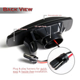 Hyundai Set of Tucson Tiburon Sonata Smoke Sequential LED Signal Side Marker Lights with Carbon Fiber Windshield Banner
