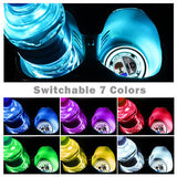 For AMG Switchable 7 Color LED Cup Holder Car Button Mat Atmosphere Light 2PCS
