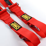 Universal 4 Point Red Camlock Quick Release Car Seat Belt Harness F OMP Racing 3"