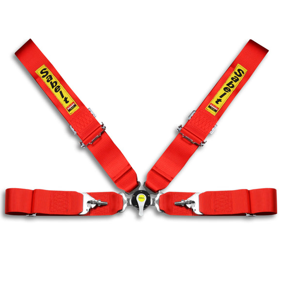 Universal 4 Point Red Camlock Quick Release Car Seat Belt Harness Sabelt Racing 3