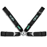 Universal 4 Point Black Camlock Quick Release Car Seat Belt Snap-On Harness TAKATA Racing 3"