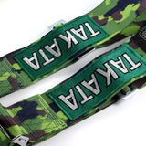 Universal 4 Point Camouflage Camlock Quick Release Car Seat Belt Snap-On Harness TAKATA Racing 3"