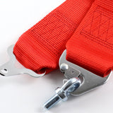 Universal 4 Point Red Camlock Quick Release Car Seat Belt Snap-On Harness TAKATA Racing 3"