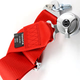 Universal 4 Point Red Camlock Quick Release Car Seat Belt Snap-On Harness TAKATA Racing 3"
