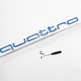 Blue QUATTRO Logo Emblem Front Grille Badge For AUDI A3 A5 Q3 Q5 Q7 TT S-line X1