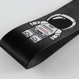 Honda ASIMO Racing Set Black Tow Strap for Front / Rear Bumper with Seat Belt Cover