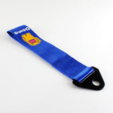 DOMO KUN Blue Racing Tow Strap for Front / Rear Bumper