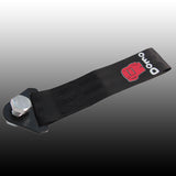 DOMO KUN Black & Red Racing Tow Strap for Front / Rear Bumper