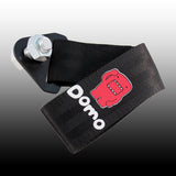 DOMO KUN Black & Red Racing Tow Strap for Front / Rear Bumper