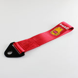 DOMO KUN Red Racing Tow Strap for Front / Rear Bumper