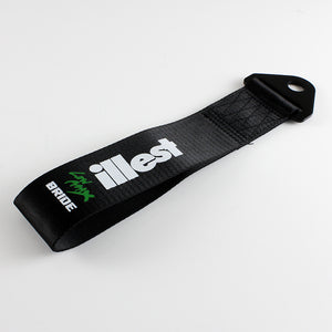 Illest Bride Black Racing Tow Strap for Front / Rear Bumper