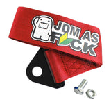 JDM AS FCK Red Racing Tow Strap for Front / Rear Bumper