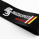 Mazdaspeed Black Racing Tow Strap for Front / Rear Bumper