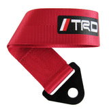 JDM TRD High Strength Tow Strap Front or Rear Bumper Towing Hook Red Universal