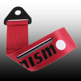 Nissan Nismo Red Racing Tow Strap for Front / Rear Bumper