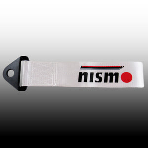 Nissan Nismo White Racing Tow Strap for Front / Rear Bumper