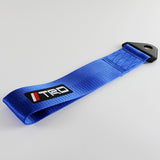 JDM TRD High Strength Tow Strap Front or Rear Bumper Towing Hook Blue Universal