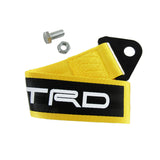 JDM TRD High Strength Tow Strap Front or Rear Bumper Towing Hook Gold Universal