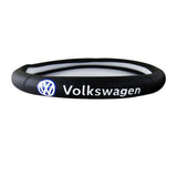 Black 15" Diameter Car Auto Steering Wheel Cover Genuine Leather For VOLKSWAGEN