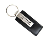 For Dodge Challenger Key Ring Black Leather Rectangular Keychain - KC1540.CHA