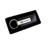 For Toyota COROLLA Key Ring Black Leather Rectangular Keychain - KC1540.COR