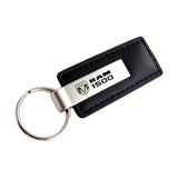 For DODGE RAM 1500 Key Ring Black Leather Rectangular Keychain - KC1540.R15