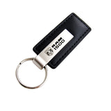 For DODGE RAM 1500 Key Ring Black Leather Rectangular Keychain - KC1540.R15