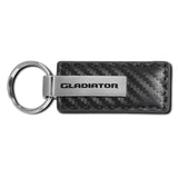 Jeep Gladiator Carbon Fiber Leather Key Fob Key Chain Ring OFFICIAL LICENSED Au-Tomotive Gold
