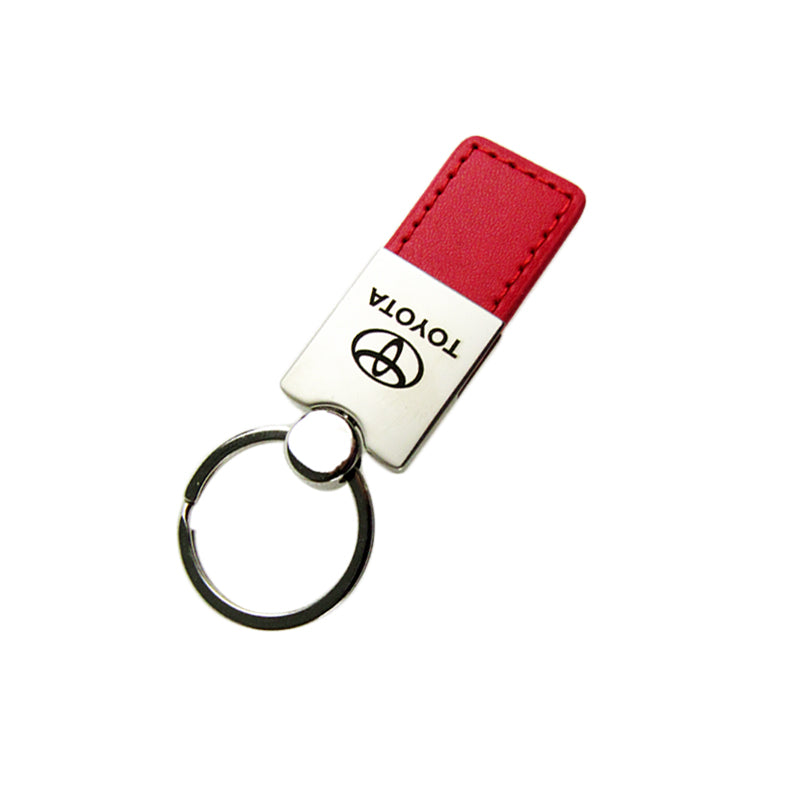 au-tomotive gold, inc. mazda logo red leather car key chain