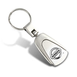 For Nissan Logo Tear Drop Authentic Chrome Key Fob Keyring Keychain Lanyard