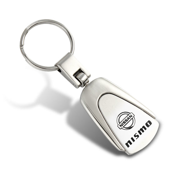 For Nissan Nismo Tear Drop Authentic Chrome Key Fob Keyring Keychain Lanyard