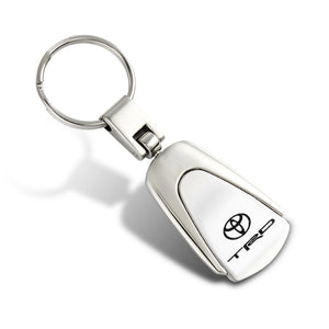Toyota TRD Logo Tear Drop Authentic Chrome Key Fob Keyring Keychain Lanyard