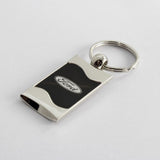 For Nissan Infiniti Black Rectangular Chrome Key Fob Key ring Keychain Lanyard