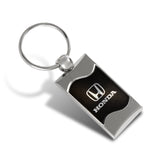 Mitsubishi RED Rectangular Authentic Chrome Key Fob Key ring Keychain Lanyard