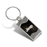 Mazda Black Rectangular Authentic Chrome Key Fob Key ring Keychain Lanyard