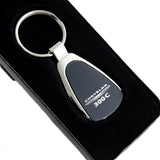 For Chrysler 300C Logo Authentic Metal Chrome Black Tear Drop Key Chain Ring Fob