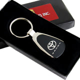 For Toyota Camry Logo Authentic Metal Chrome Black Tear Drop Key Chain Ring Fob