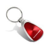 For DODGE Logo Authentic Metal Chrome Red Tear Drop Key Chain Ring Fob