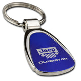 Jeep Gladiator KCB.GLAD Chrome Blue Teardrop Key Fob Key Chain Key Ring Tag OFFICIAL LICENSED Au-Tomotive Gold
