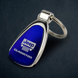Au-Tomotive Gold For Jeep Gladiator Blue Teardrop Keychain Key Ring Fob Key Chain