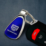 Au-Tomotive Gold For Jeep Gladiator Blue Teardrop Keychain Key Ring Fob Key Chain
