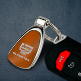 Au-Tomotive Gold For Jeep Gladiator Teardrop Keychain Key Ring Fob Key Chain - Gloss Pearl Gold Orange