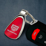 Au-Tomotive Gold For Jeep Gladiator Red Teardrop Keychain Key Ring Fob Key Chain