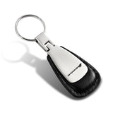 For Dodge Tear Drop Authentic Black Leather Key Fob Keyring Keychain Tag Lanyard